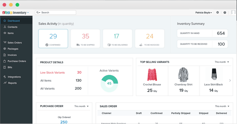 Zoho Inventory is perfectly suited to businesses that want to stay organised and efficient