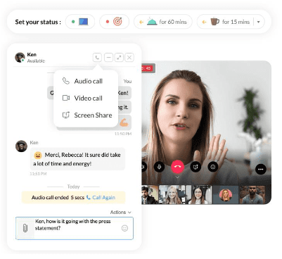 Instant messaging using Zoho Cliq