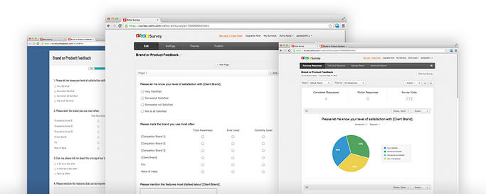 Zoho Survey online survey software allows business to gather the right information