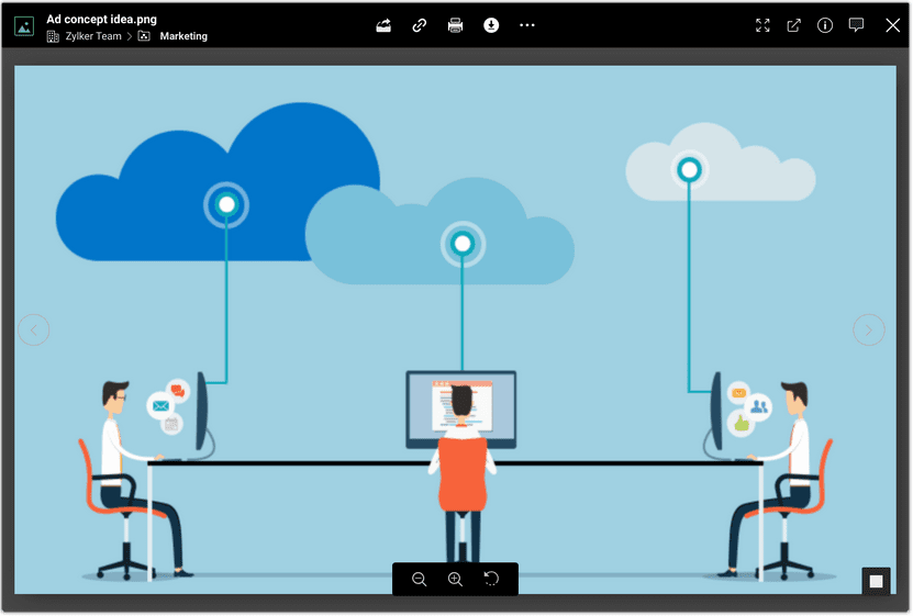 Preview files quickly and easily with Zoho WorkDrive document management software